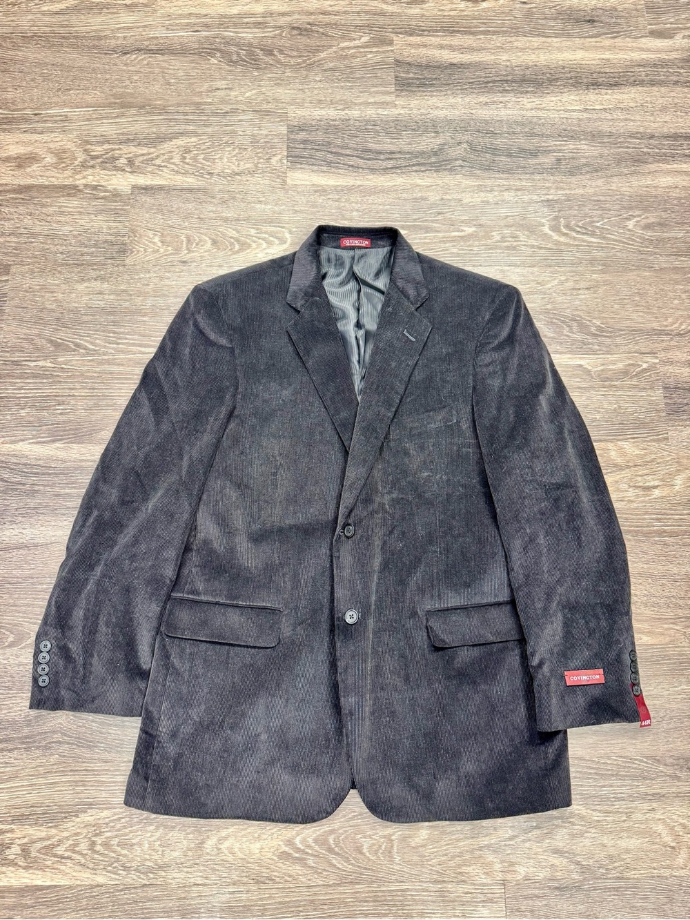 Covington Mens 44R Black Corduroy Blazer Sport Coat NWT Sears Cotton